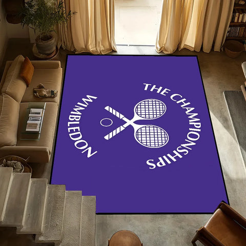 Navak Teppich kleiner Teppich Anti-Rutsch Küche W-Wimbledon Schlafzimmer Handgefertigter cooler Tufted Teppich Wohndesign Meisterschaftszimmer Eingangsdekoration
