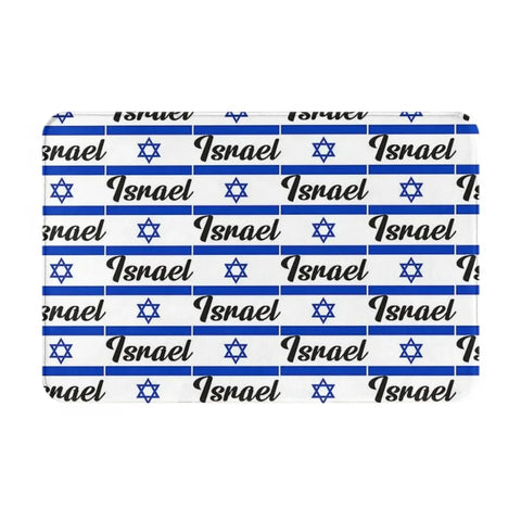 Navak Teppich Israel Flagge Anti-Rutsch-Fußmatte Bodenmatte Sandkratzteppich Teppich für Küche Eingang Zuhause Badezimmer Wohnzimmer Footpad Matten