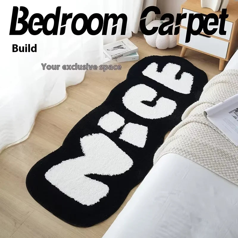 Navak Carpet Exclusive Picks Modischer Alphabet-Läuferteppich, isolierte und warme Heimdekoration, Nachttischvorleger für Schlafzimmer, Flur und Flur