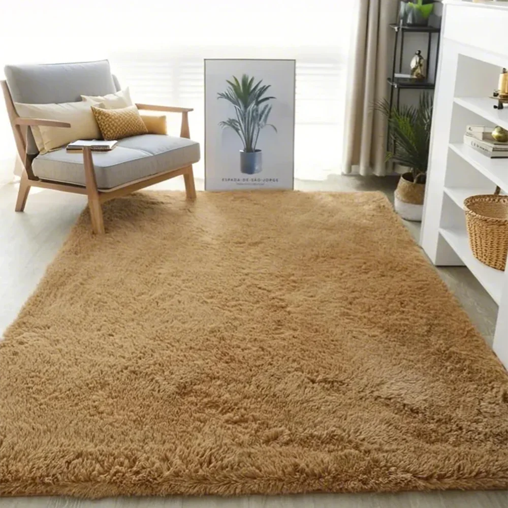 Navak Teppich, für Schlafzimmer, Wohnzimmer, flauschig, flauschig, zottelig, weich, Plüsch, grau, Teppich für den Innenbereich, grau, für Kinder, Heim, Wohnheim, Dekoration