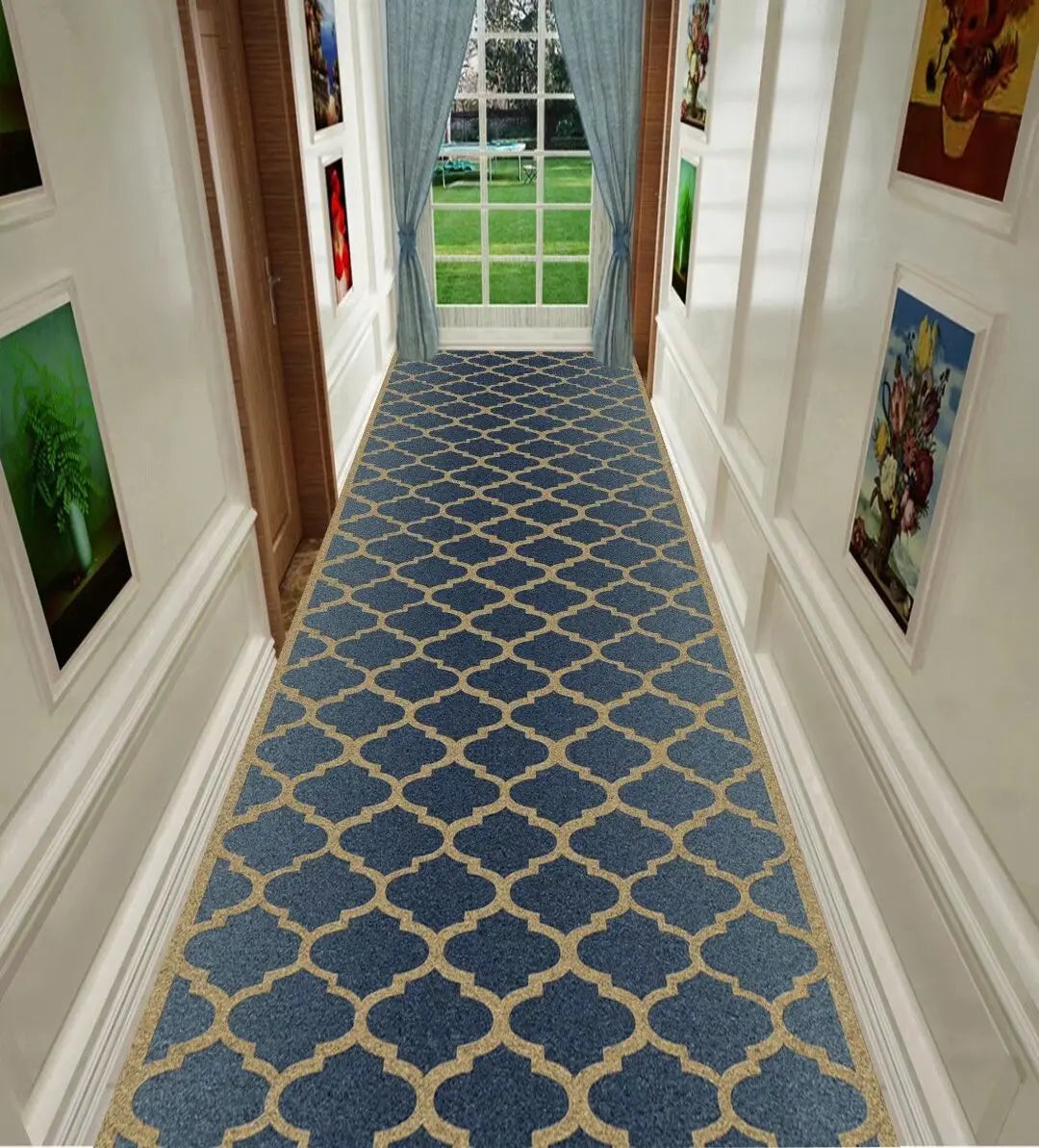 Navak Teppich Nordische Moderne Villa Langer Korridor Teppichläufer Flur Durchgang Haus Große Teppiche Treppe Bequeme Langlebige Waschbare Bodenmatte