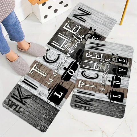 Navak Carpet 1 Stück Küchenteppich mit Zitronenmuster, rutschfeste Fußmatten, Pop-Art-Design, Wohnzimmerteppich, Badematte, Teppich für Zuhause, Waschbecken, Wäschedekor