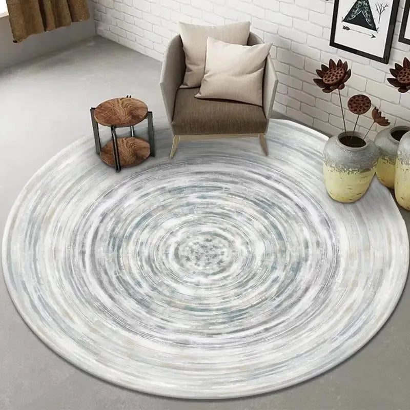 Navak Teppich Abstrakte Kunst Runder Teppich Wohnzimmer Sofa Schlafzimmer Dekorativer Teppich Computerstuhl Bodenmatte Rutschfest