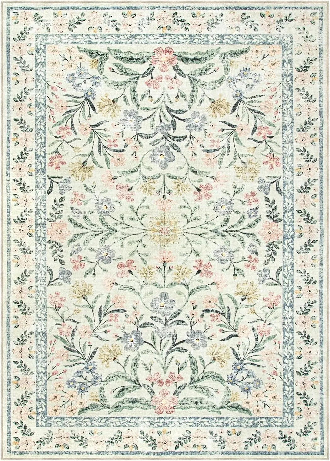 Navak Carpet Exclusive Picks Wohnzimmerteppich, orientalischer persischer mediterraner Retro-Blumenteppich, großflächige Matte, Heimdekoration