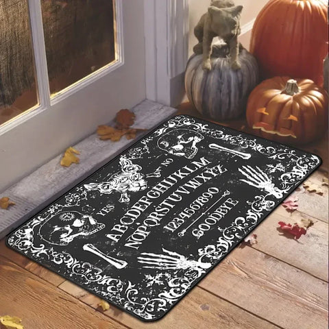 Navak Carpet Scandinavian Gothic Skeleton Floor Mat Entrance Outdoor Rug Absorbent Dirty Resistant Carpet Doormat Machine Washable Bedroom