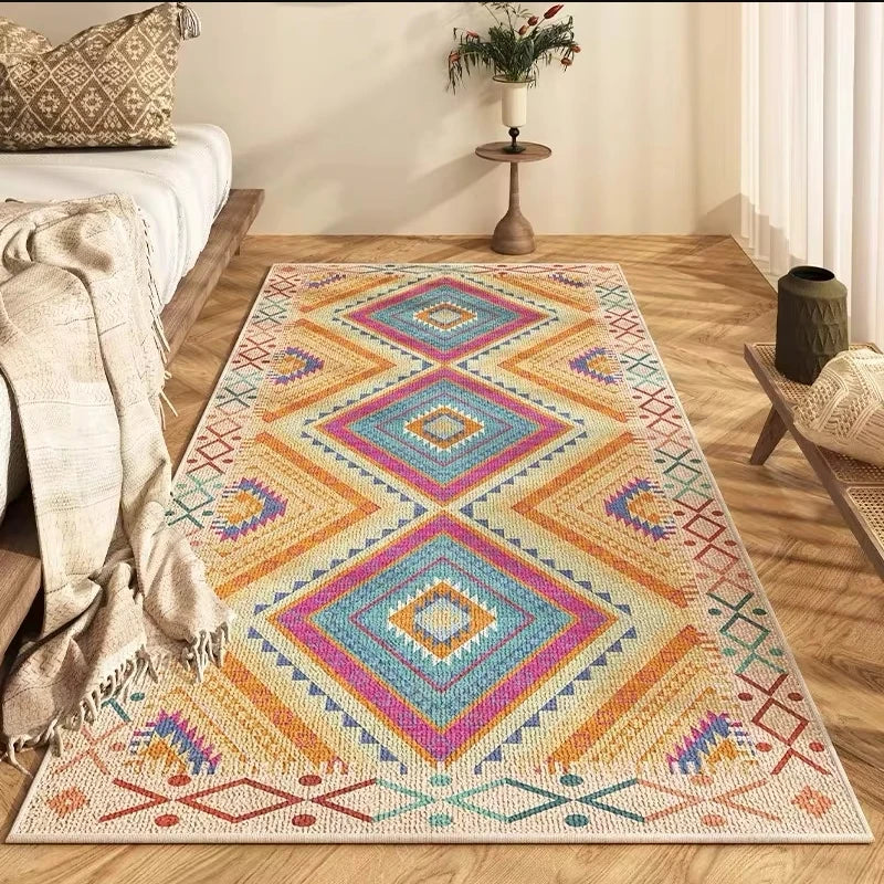 Navak Carpet Exclusive Picks Nordischer Bohemian-Teppich, hochwertige Nachttischdecke fürs Schlafzimmer, leichte, luxuriöse Anti-Rutsch-Matte fürs Wohnzimmer, Heimdekoration