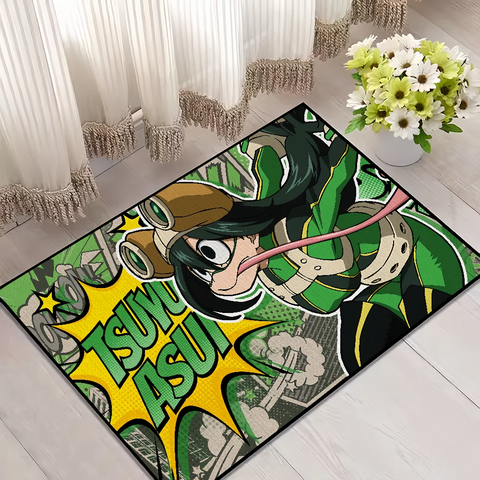 Navak Teppich Anime My h-Hero Academia Tsuyu Asui kleiner Teppich Teppich Wohnkultur Schlafzimmer Hogar Matte Flur Balkon Eingang Fußmatte Dekoration