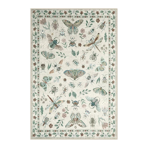 Navak Carpet Rug for Living Room Carpet Large Size Bedroom Bedside Floor Mat Green Insect Carpets Tropical Rainforest Home Decoration Rugs