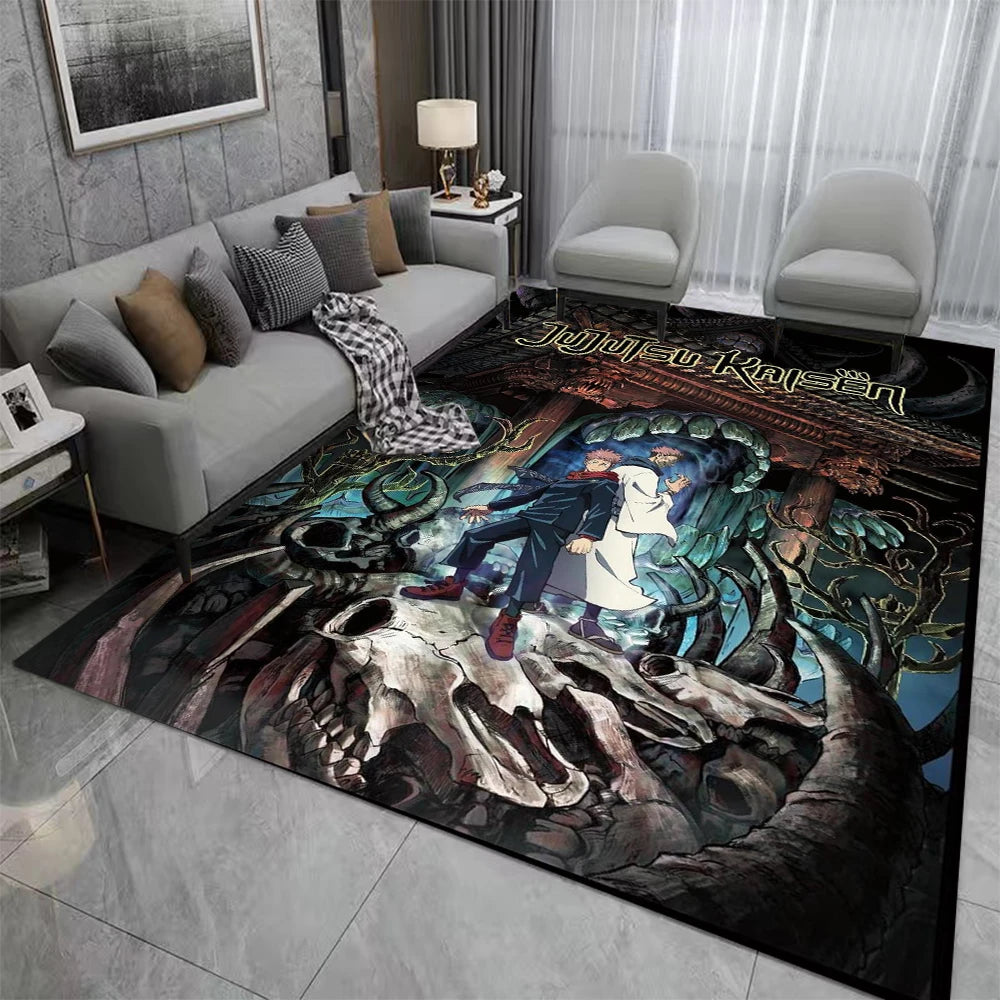 Navak Carpet Jujutsu-Kaisen Carpet for Gaming Room Bedroom Decor Rugs Kid Play Crawling Non-slip Floor Mat Sofa Doormat