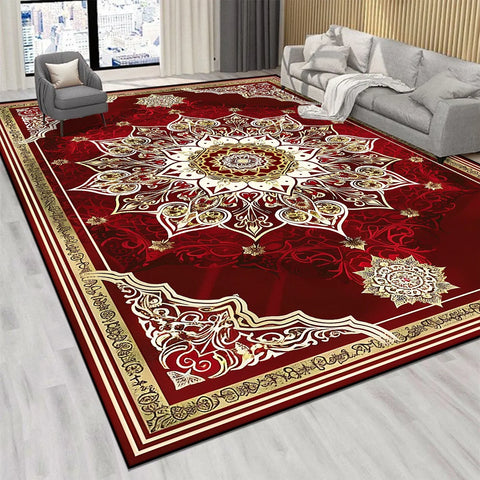 Navak Carpet Persian Luxury Red Carpet Living Room Large Size Rug Non-slip Coffee Tables Mat Home Decoration Bedroom Lounge Rug Tapis Salon