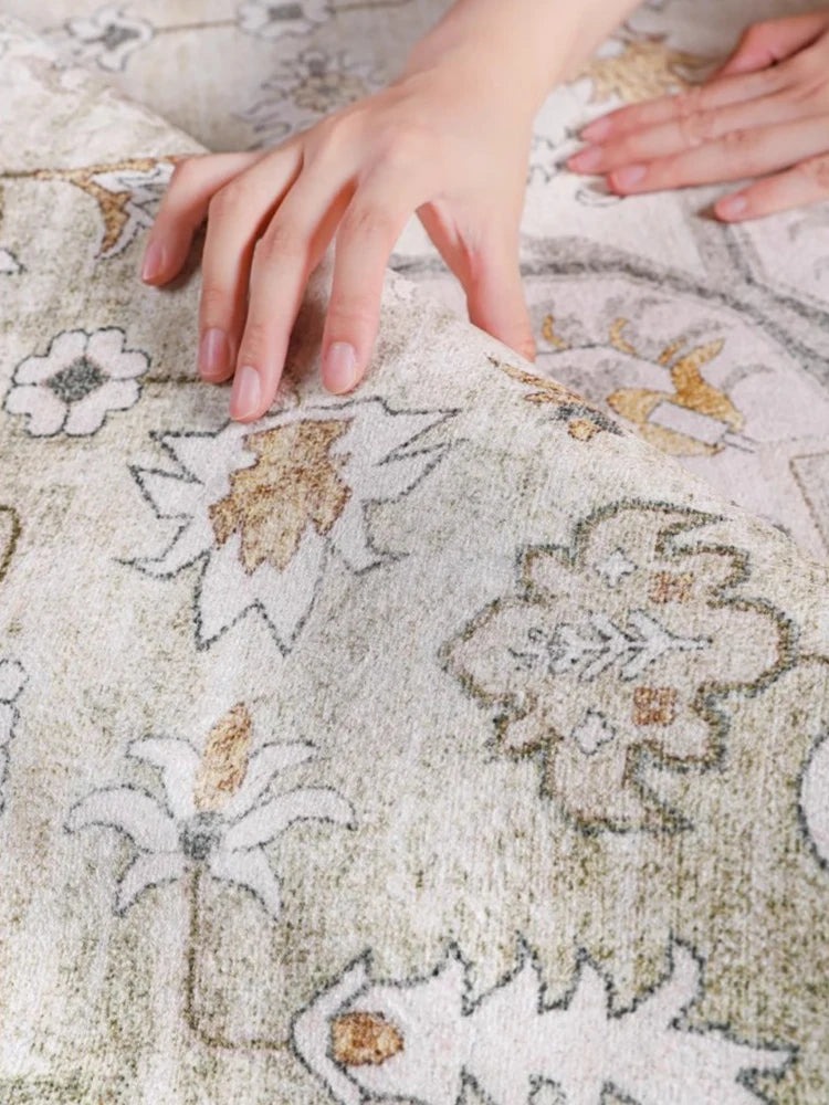 Navak-Teppich, grüner Abzeichen-Teppich, elegante Perserteppiche, Wohnzimmer, Schlafzimmer, dekorative Teppiche, rutschfest, weicher Gebetsteppich, maschinenwaschbarer Teppich