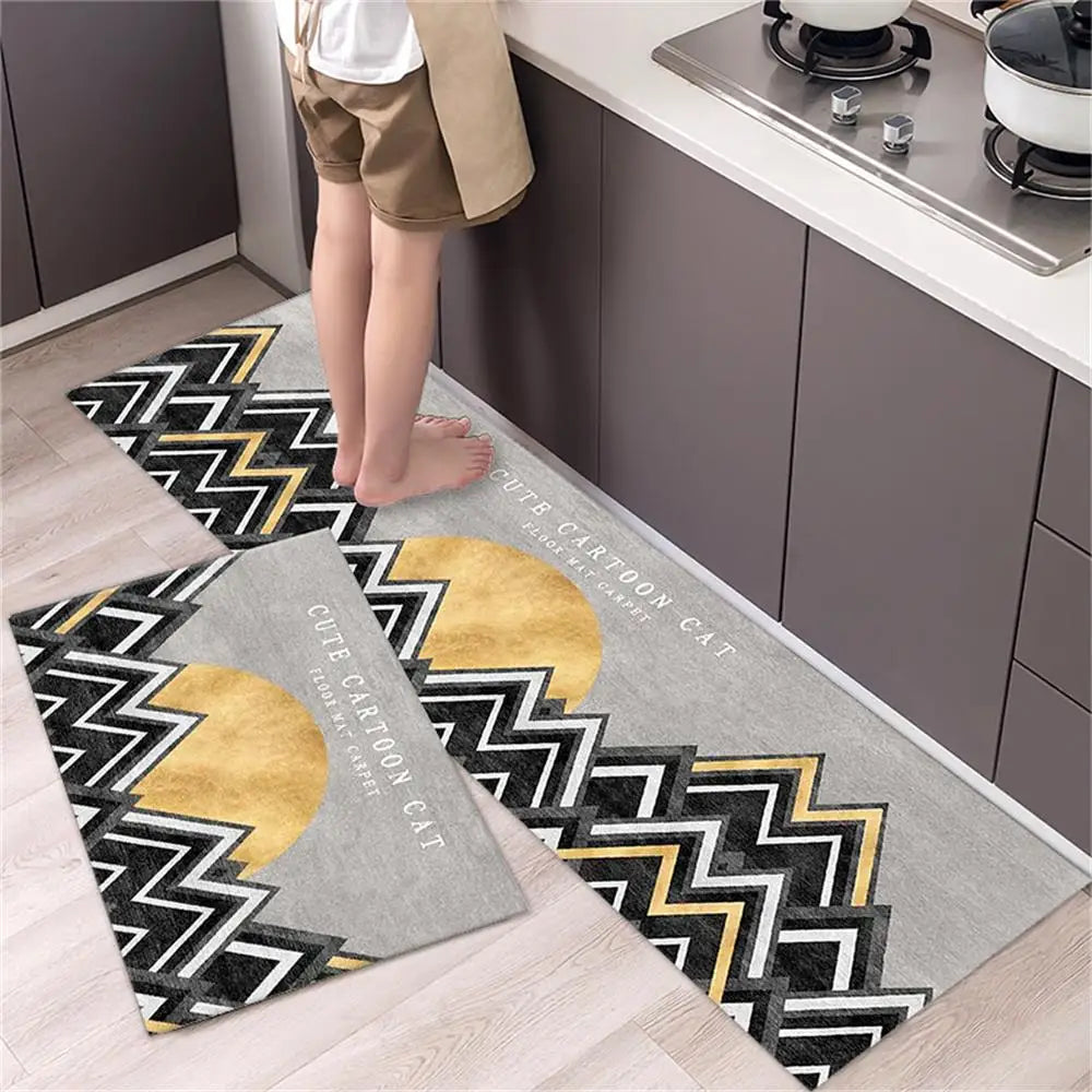 Navak Teppich, Küchenteppichmatten für Boden, Schlafzimmer, Wohnzimmer, langer Nachttisch, weicher, waschbarer Teppich, rutschfeste Fußmatte für Badezimmer, Eingang