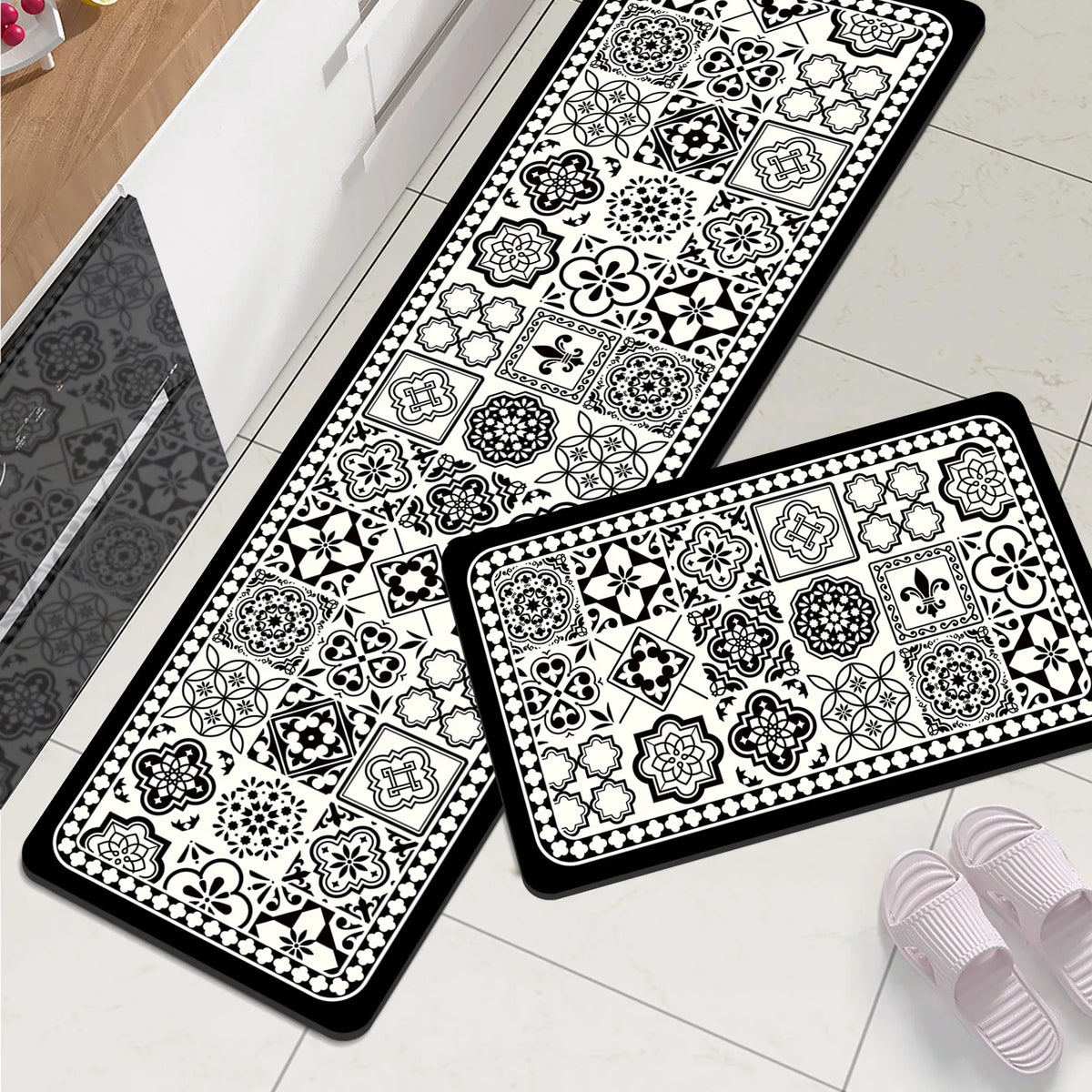 Navak Teppich, super saugfähige Küchenmatte, wasserdicht, lange Fläche, Küchenteppich für Wohnzimmer, Schlafzimmer, Fußmatte, Flurteppich, Fußmatte, waschbar