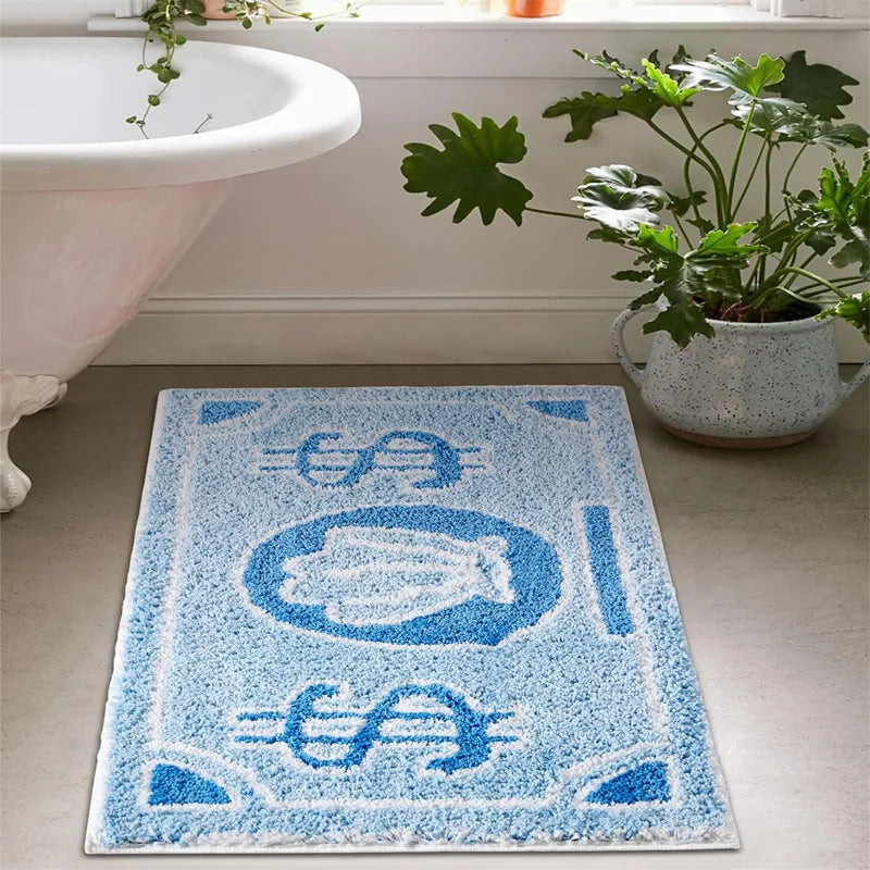Navak Teppich, Cartoon-Geld-Teppiche, wasserdichte Bodenmatte, Flusenteppich, rutschfeste Fußmatte, einzigartiger Wohnzimmer-Dekor-Teppich für Badezimmer, Flur, Balkon