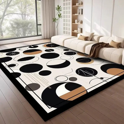 Navak Carpet Nordic Style Geometric Large Rugs for Living Room Modern Decoration Home Carpet Light Luxury Bedroom Rug  Washable Mat