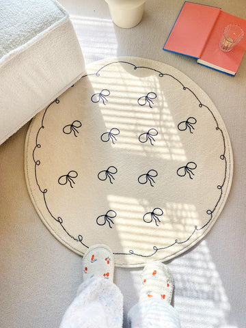 Navak Carpet Exclusive Picks Niedlicher Windteppich, Kinderzimmer, rundes Bodenkissen, Garderobe, Ankleide-Fußkissen, Schlafzimmer, Nachttisch, runder Teppich, Heimdekoration