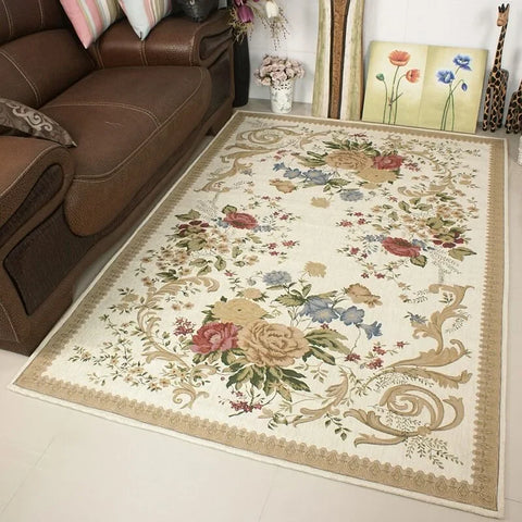 Navak Teppich Kristall-Samtteppich, europäischer Stil, schöne Blumen, Teppich, Wohnzimmer, Sofa, Schlafzimmer, Arbeitszimmer, Küche, Eingangstürmatte, rutschfest, Lig