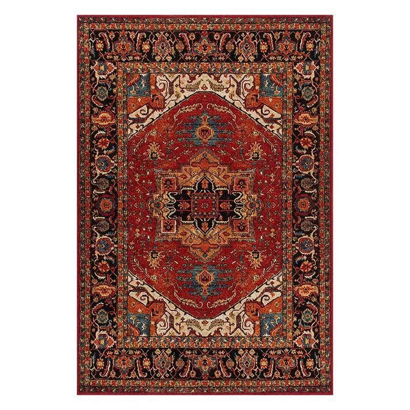Navak Teppich Retro Europa Persien Stil Kunst Teppich Wohnzimmer Sofa Schlafzimmer Arbeitszimmer Küche Eingang Fußmatte Rutschfester leichter Luxus Dekor Teppich