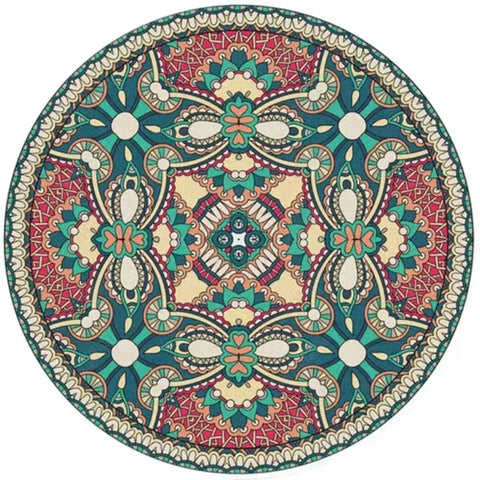 Navak Carpet Persian Style Living Room Carpet Bedroom Decoration Dressing Table Cloakroom Non-slip Floor Carpets Circular Area Rugs