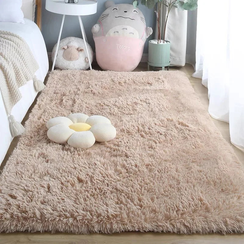 Navak Carpet Exclusive Picks Solid Color Plush Carpet Children's Bedroom Soft Fluffy Mat Living Room Baby Room Nursery Playroom Decorated Area Carpet