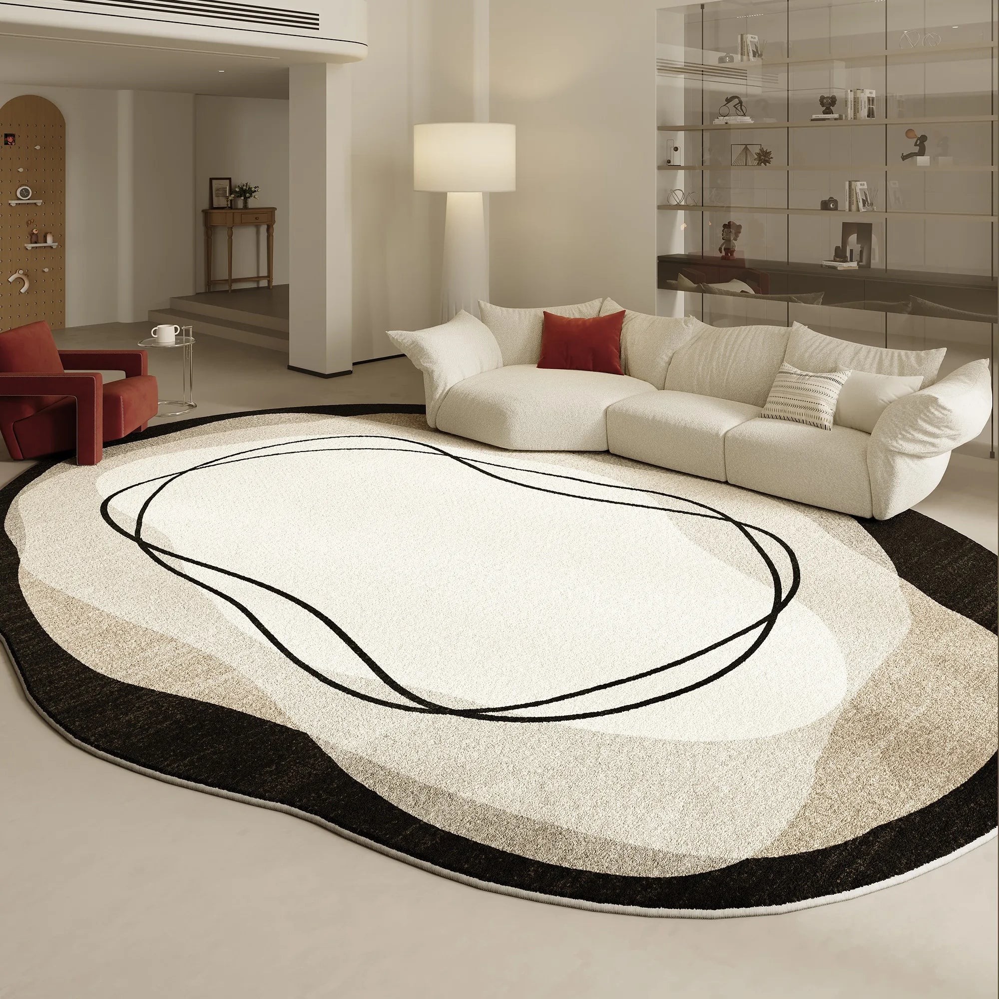Navak Teppich, unregelmäßige Formen, Wohnzimmer-Dekoration, Teppich, moderner Stil, Teppiche für Schlafzimmer, Zuhause, dicker Plüschteppich, flauschig, weich, Lounge-Bodenmatte