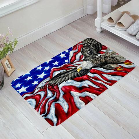 Navak Teppich Flagge der amerikanischen Bodenmatte Teppiche Zimmer Matten Teppiche Home Fußmatte Eingangstür Küche Teppich Balkon Fuß Teppich Badezimmer Badehaus
