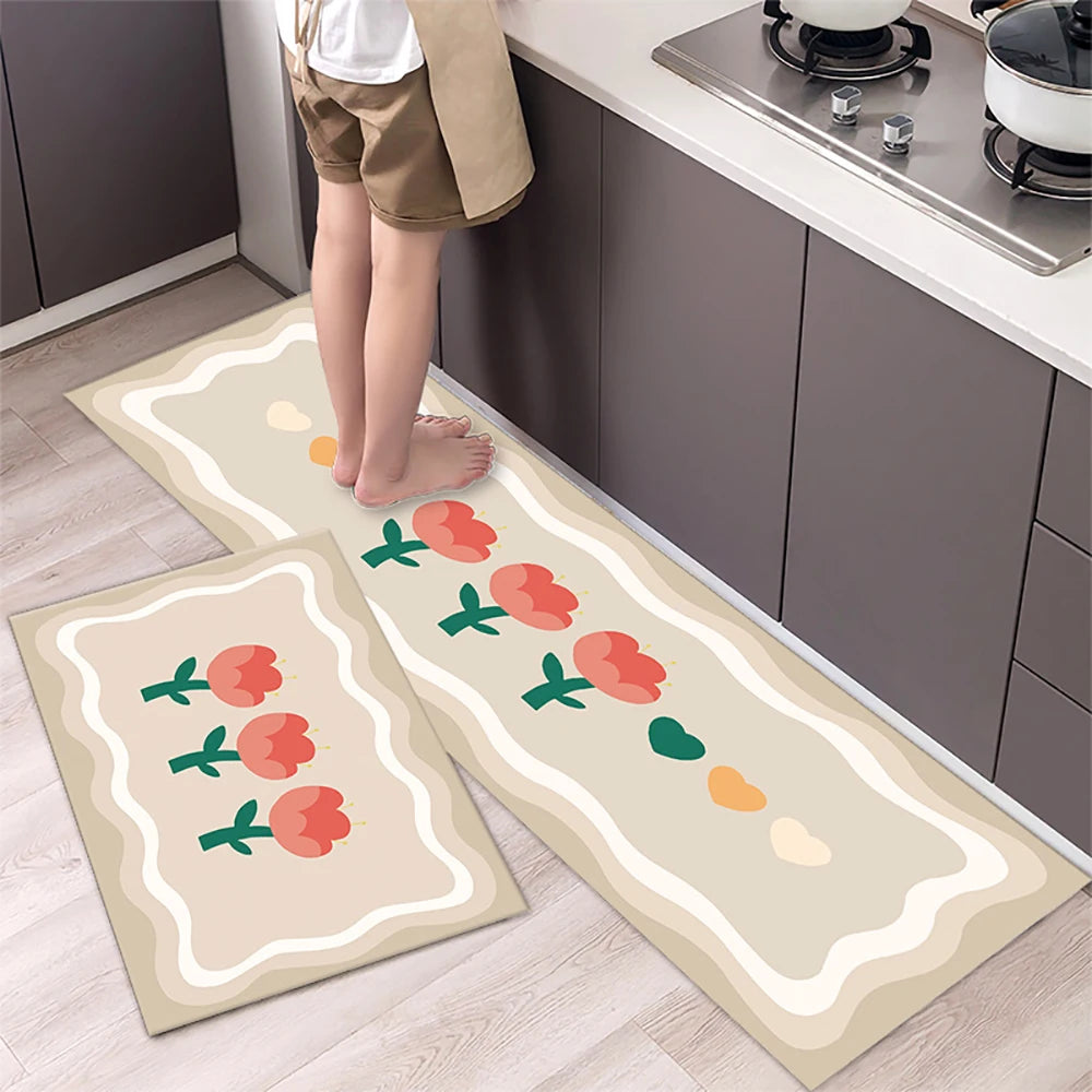 Navak Teppich Saugfähiger Küchenteppich Rutschfeste Bodenmatte Absorbiert Öl Küche Langer Bereich Teppich Schlafzimmer Teppich Eingang Fußmatte Home Decor Zimmer Tapis