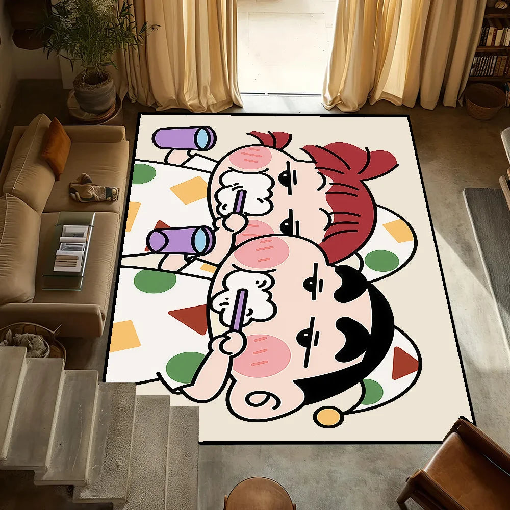 Navak Teppich, rutschfest, süß, C-chan, Küche, C-Crayon, S-Shin, Schlafzimmer, getufteter Teppich, Cartoon-Teppich, Zeit, lustig, Bad, Wohnzimmer, Eingangsdekoration