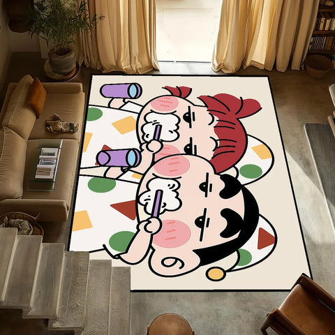 Navak Teppich, rutschfest, süß, C-chan, Küche, C-Crayon, S-Shin, Schlafzimmer, getufteter Teppich, Cartoon-Teppich, Zeit, lustig, Bad, Wohnzimmer, Eingangsdekoration