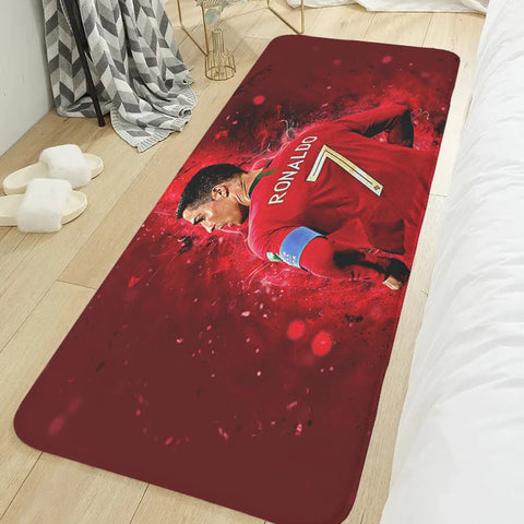 Navak Teppich, Teppich für Schlafzimmer, Cristiano Ronaldo CR7, Küche, Veranda, Fußmatte, rutschfest, Balkon, Badvorleger, Wohndeko-Artikel, Fußmatte, Eingangstür