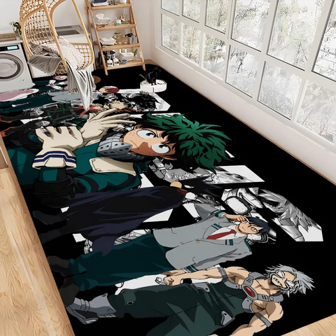 Navak Carpet My Hero Academia Hallway Carpet Retro Multiple Choice Living Room Kitchen Rug Non-Slip Welcome Rug
