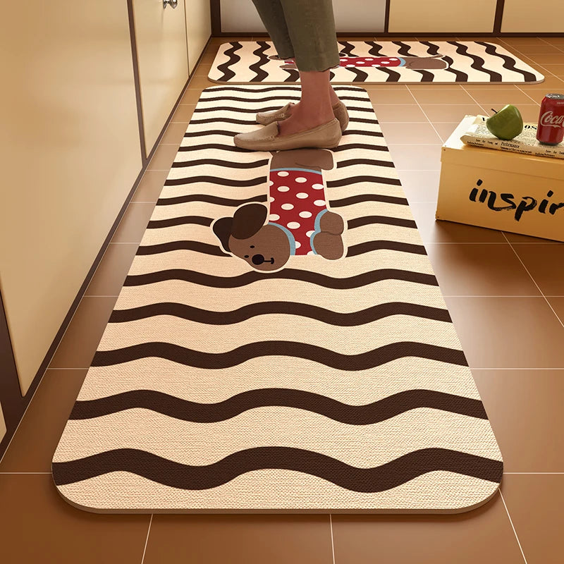 Navak Carpet Exclusive Picks Budding Diatomite Carpet Scandinavian Style Non-Slip Water-Absorbent Mute Kitchen Breakfast Area Home Decoration
