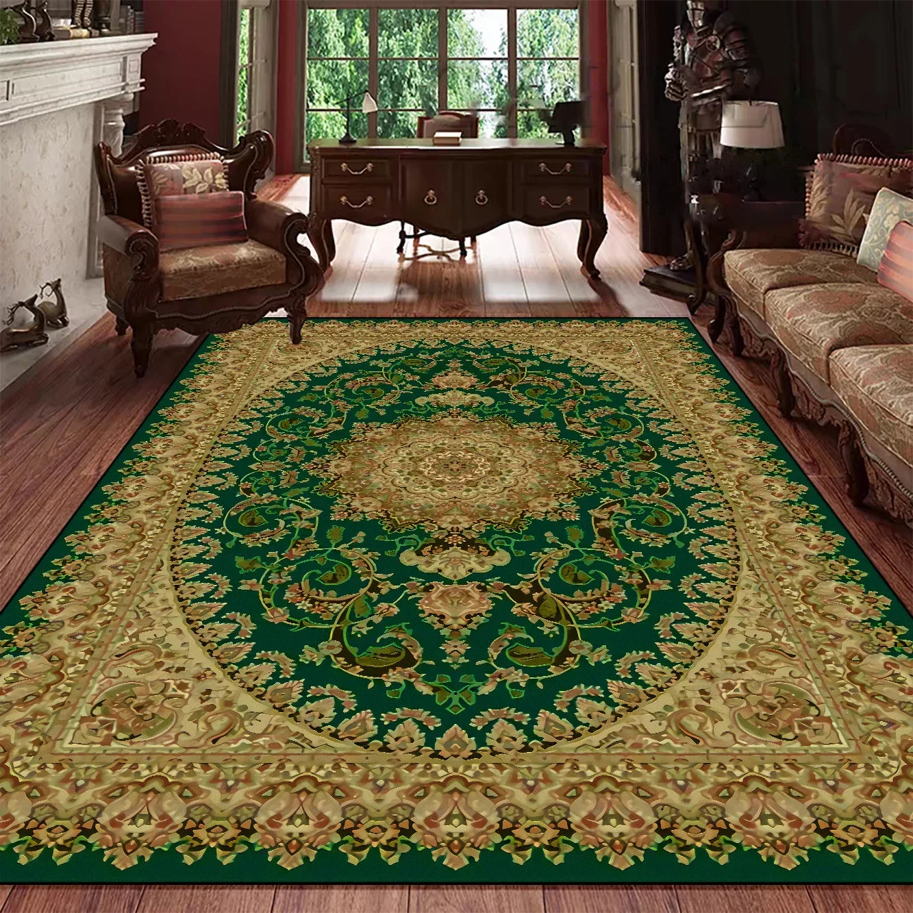 Navak-Teppich, klassischer Luxus-Teppich im persischen Stil, eleganter, waschbarer Teppich für Wohnzimmer, Schlafzimmer, anspruchsvolle Heimdekoration, Bodenmatte, Küchenmatte