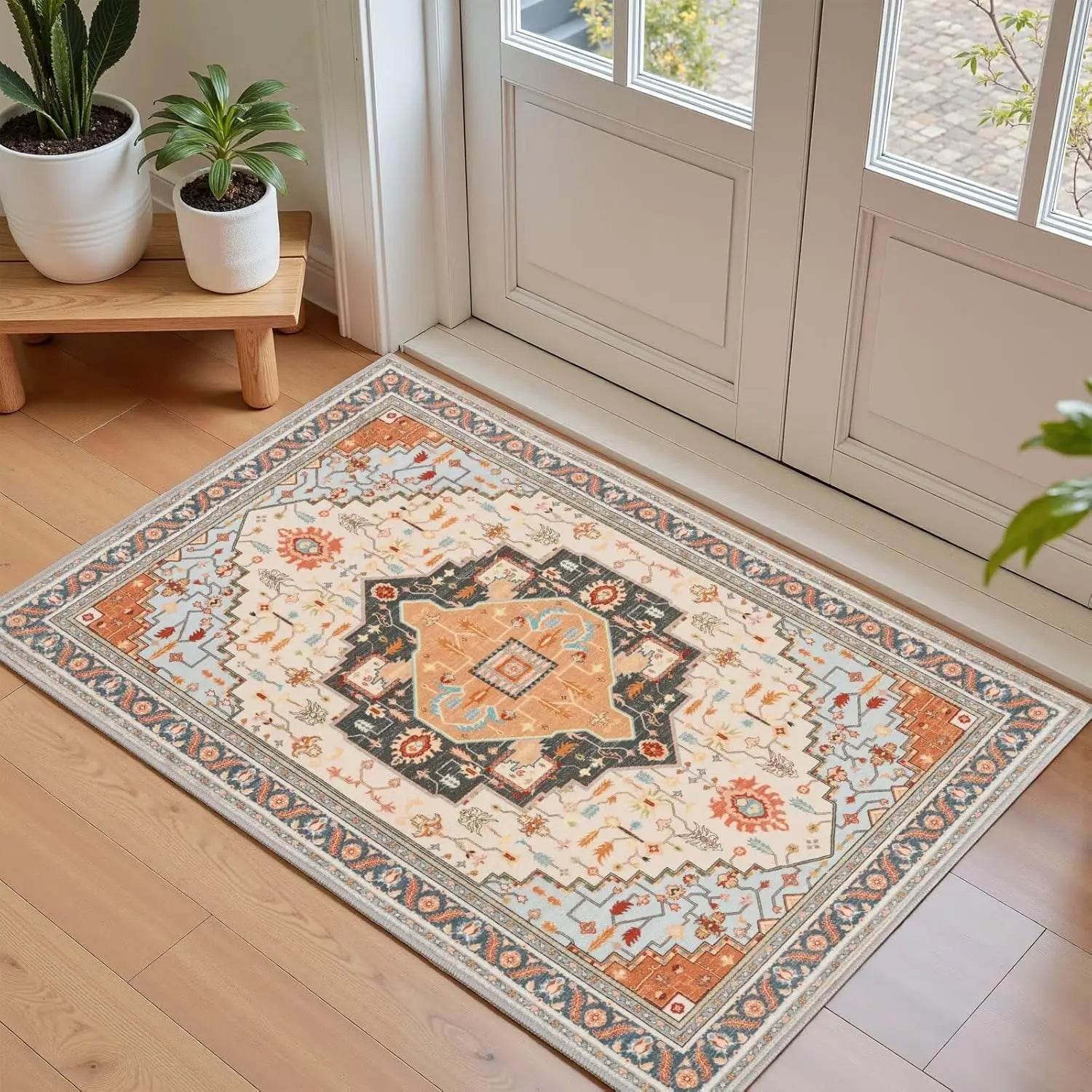 Navak Carpet Crystal Velvet Carpet Hellrosa Teppich für das Wohnzimmer, maschinenwaschbare Teppiche mit rutschfester Rückseite für Mädchenschlafzimmer, Cu