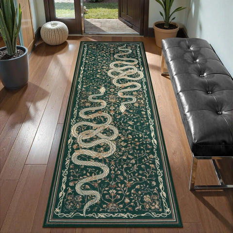 Navak Teppich Flur Teppich Läufer Teppich Schwarz Lange Teppiche Korridor Maschinenwaschbar Schlafzimmer Küche Bodenmatte Elegante Heimdekoration Teppiche