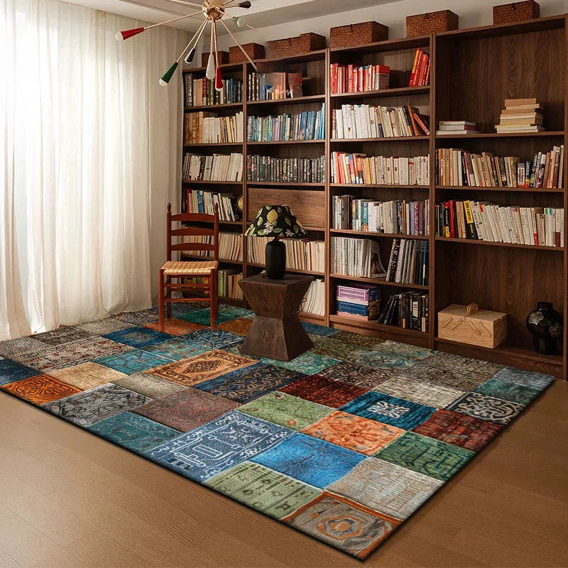 Navak-Teppich, geometrisch, abstrakt, für Wohnzimmer, Dekoration, Heim, Arbeitszimmer, große Teppiche, Schlafzimmer, Nachttisch, waschbar, rutschfest, weiche Bodenmatte