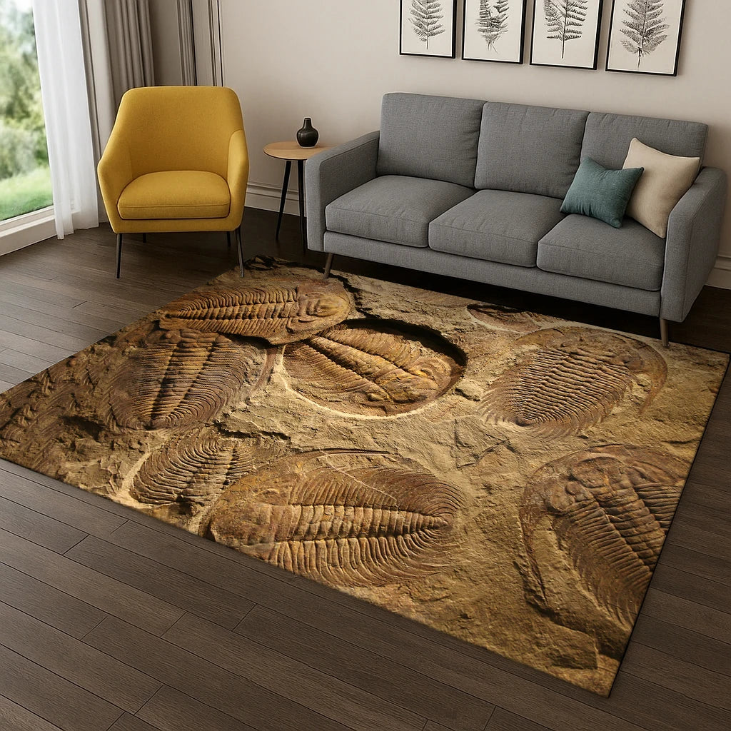 Navak Teppich, Dinosaurier-Fossil, Cartoon-Teppich für Schlafzimmer, Wohnzimmer, Sofa, Fußmatte, Küche, Heimdekoration, Kinderspielbereich, rutschfeste Bodenmatte