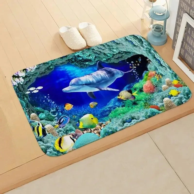 Navak Carpet Beach Seesternmuster Fußmatte Wohnzimmer Eingangsbereich Eingangsteppich Heimdekoration Küche Badezimmer saugfähige Bodenmatte