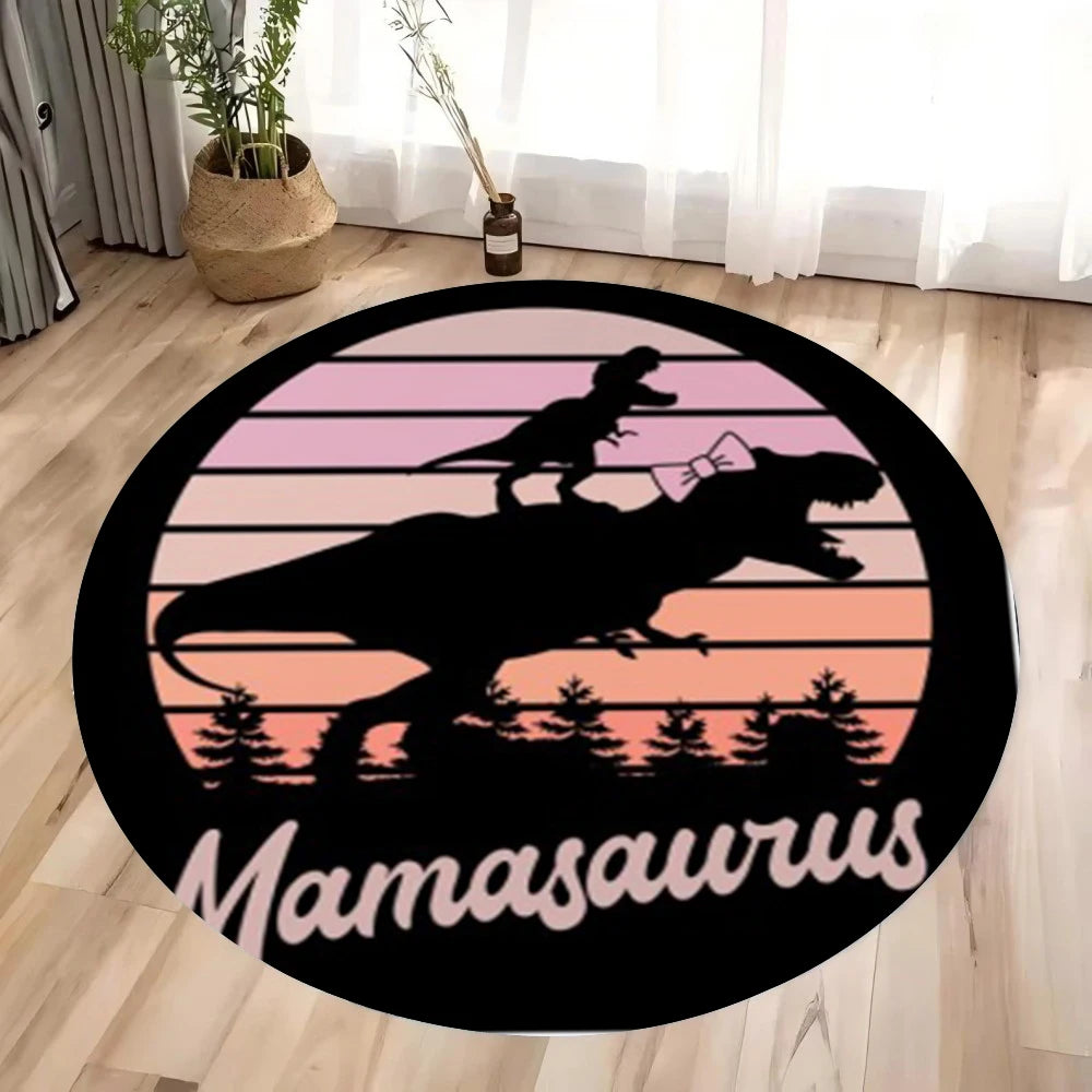 Navak Carpet Daily Picks Disney JURASSIC PARK Dinosaur Round Carpet Non-slip Rugs for Home Living Room Rug Washable Bedroom Floor Mat Gift