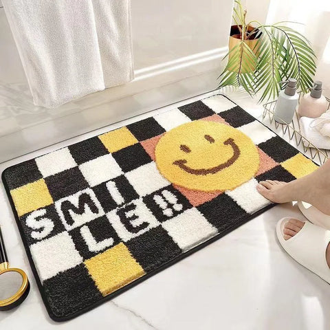 Navak Carpet Exclusive Picks Cartoon-Toiletten-Badezimmer-Teppich in Wolloptik für den Boden unter der Tür, rutschfester und wasserabsorbierender Teppich für die Heimdekoration
