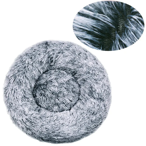 Navak Carpet 40–90 cm, rundes Haustierbett für große Hunde, superweiches Katzenbett, langes Plüsch-Hundehaus für mittelgroße Hunde, warmes Winterschlafbett