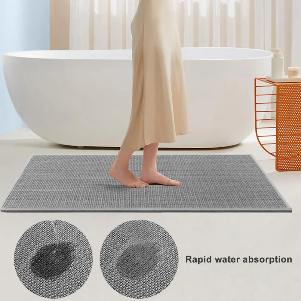 Navak Teppich-Bodenmatte, rutschfest, waschbar, Eingangsteppich, wasserabsorbierend, schnelltrocknend, Badezimmermatte, langlebig, geflochtene Textur, Plüsch-Eingangsteppich