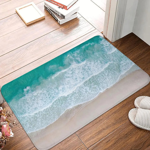 Navak Teppich, nautische Küsten-Strandwellen, Eingangs-Fußmatte, Heimdekoration, Küche, Flur, Balkon, Teppiche, Badezimmer, Anti-Rutsch-Matte, Fußpolster