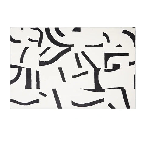Navak Carpet Nordic Simple Style Carpet Living Room Black White Striped Decoration Sofa Large Rugs Bedroom Easy Clean Soft Mat Ковер Tapis