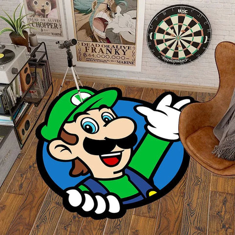 Navak-Teppich, 40–140 cm, Cartoon-Spiel „Super Bros“, Teppich mit unregelmäßigem Marioed-Luigied-Design, für Wohnzimmer, Schlafzimmer, Nachttisch, Bodenmatte, Heimdekoration