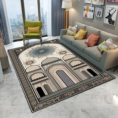 Navak Teppich Retro Europa Persien Stil Schloss Teppich Wohnzimmer Sofa Schlafzimmer Arbeitszimmer Küche Eingang Fußmatte Rutschfester Luxus Wohnkultur Teppich