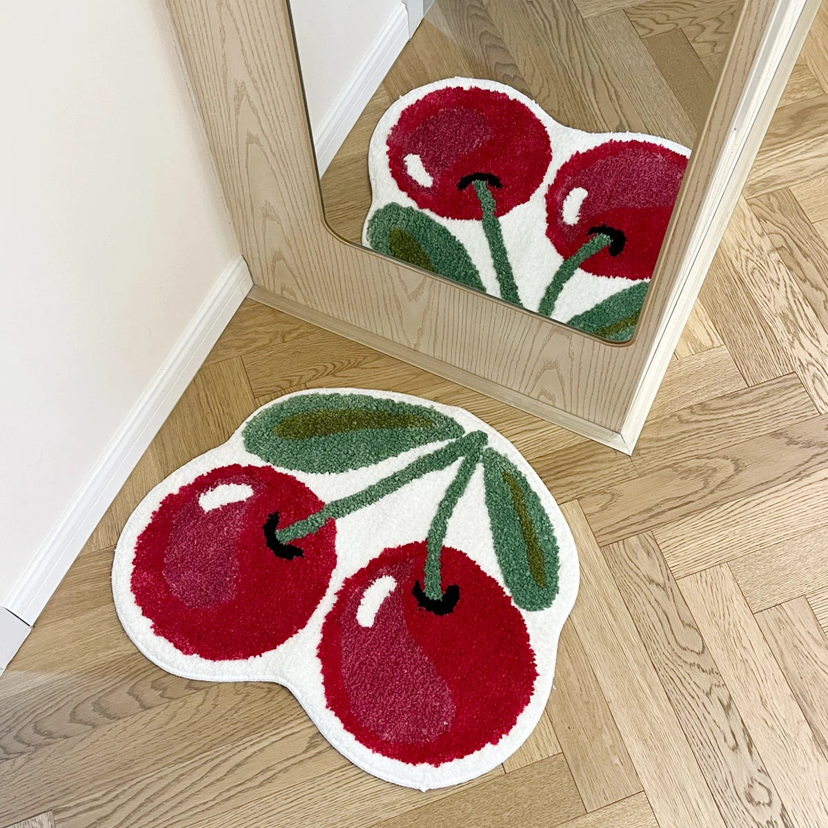 Navak Carpet Pink Cherry Super Soft Handmade Tufting Rug Kid Room Decoration Salon Thick Pile Rug Irregular Carpet For Living Room Home Decor