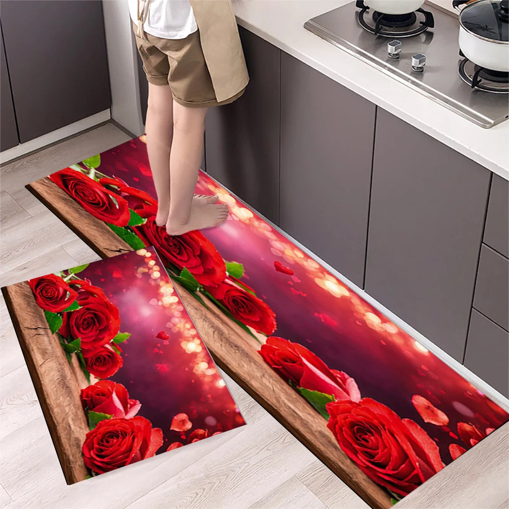 Navak Teppich Küchenmatte Teppich für Boden Hauseingang Fußmatte Schlafzimmer Wohnzimmer Dekor Nachttisch Teppich Flur Balkon Badezimmer Anti-Rutsch-Matte
