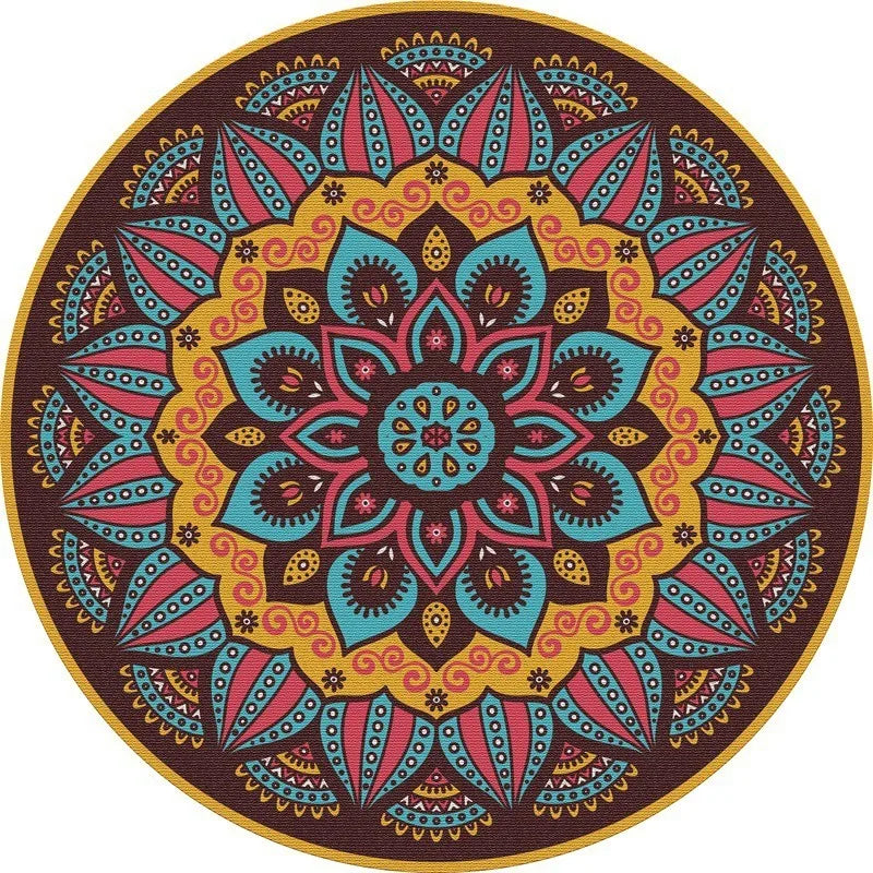 Navak Carpet Ethnic Retro Persian Bohemian Carpet Washroom Floor Mat Living Room Carpet Rug for Bed Room Living Room Decoration