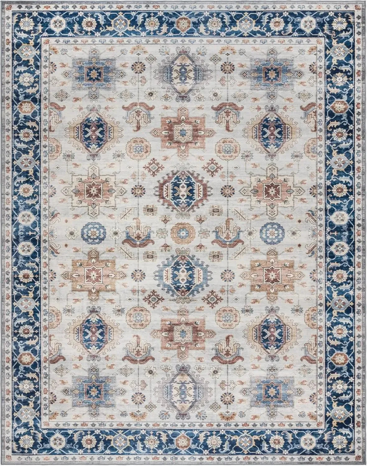 Navak Carpet Exclusive Picks Bohemian Style Loop-Pile Rug - Ultra-Thin, Stain-Resistant, Non-Slip Carpet for Living Room & Office, Soft Floor Mat
